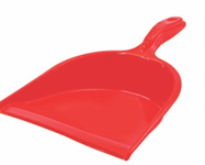 Durable plastic dustpans with flexible sweeping edge and ergonomic grip handle